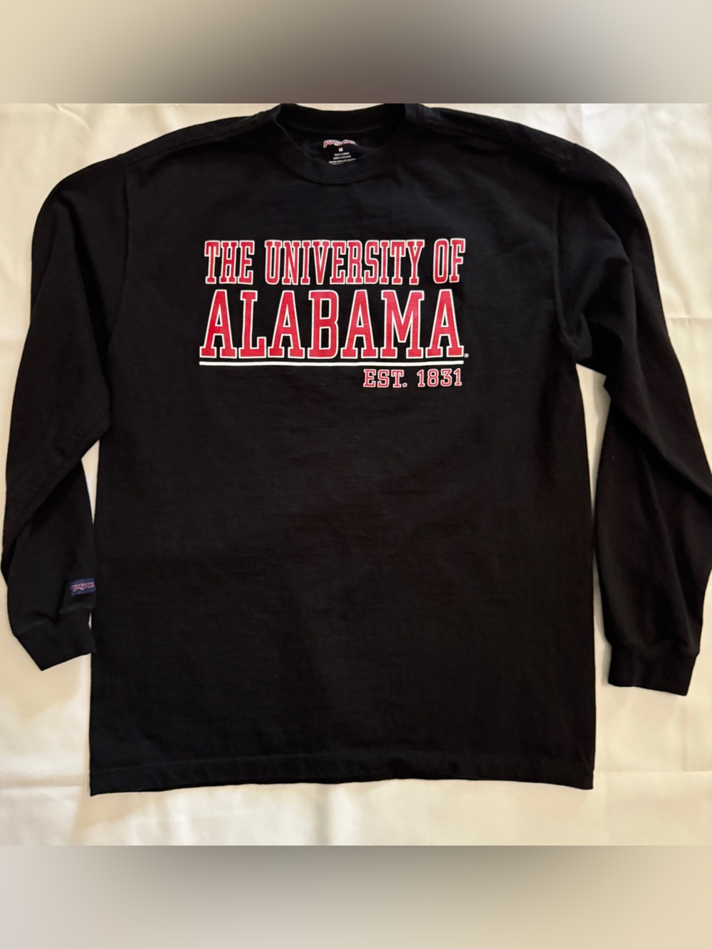Men’s Alabama Black University of Alabama Long-Sleeve Crewneck Shirt Medium EUC